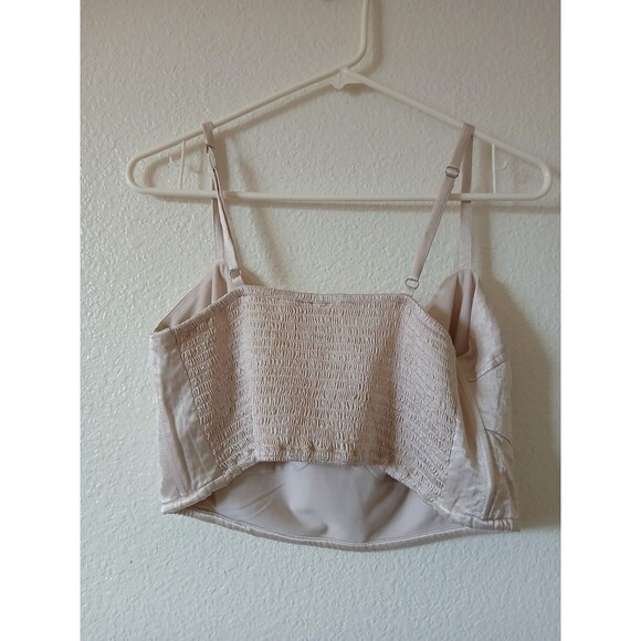 Shyanne Sand Bustier Corset Spaghetti Strap Tank Sweetheart Neckline Crop Top XL - Picture 4 of 11